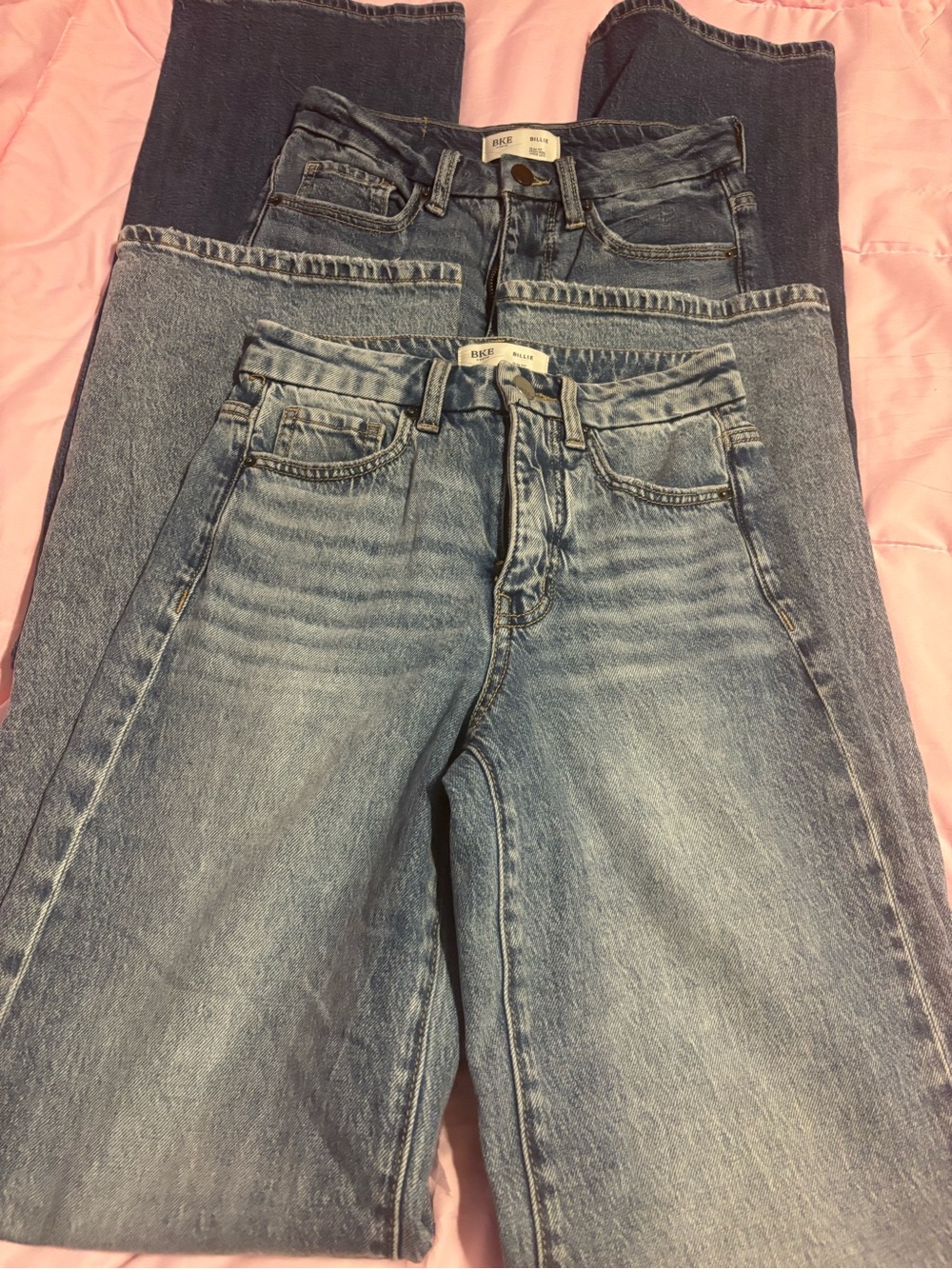 Two Pair BKE Women's Billie Wide Leg Jeans Sz 24